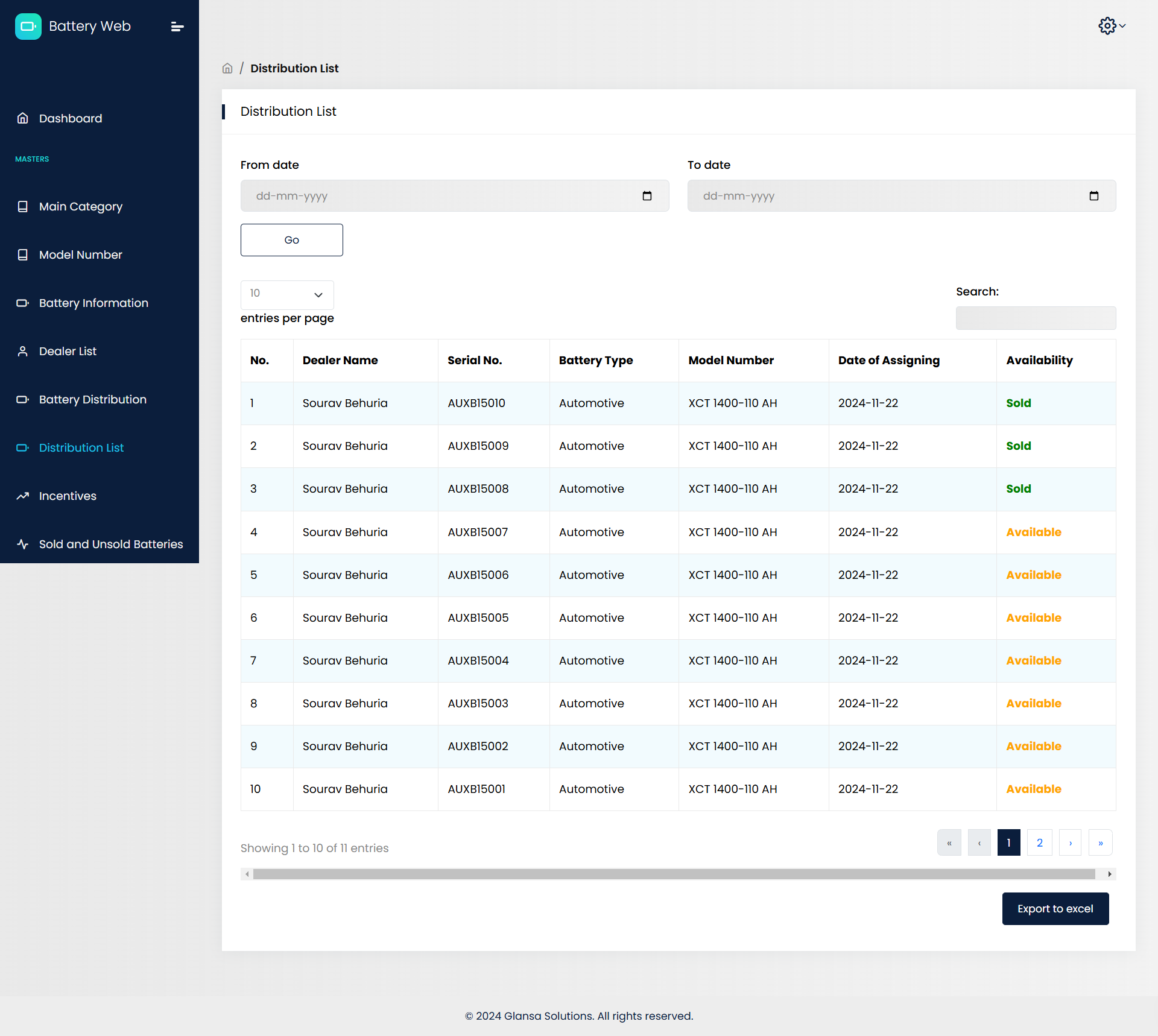 Battery Application Screenshot 8